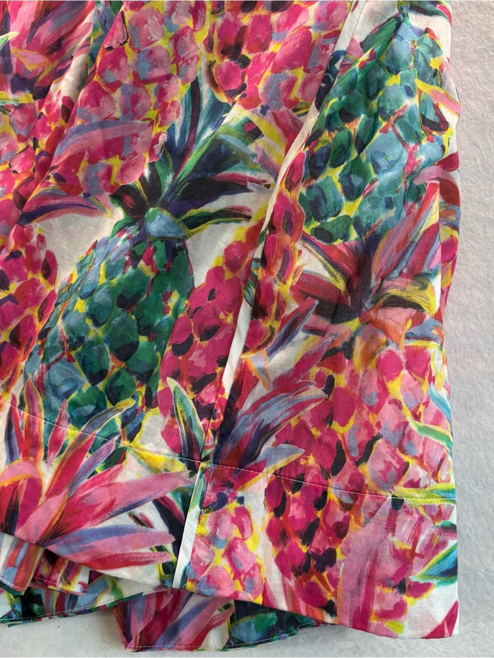 J. Crew Pink and Green Pineapple Print Sundress - Picture 3 of 9